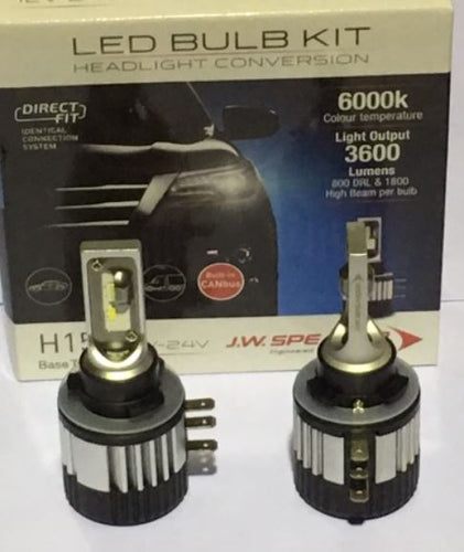 JW Speaker H15 LED 6000K DIRECT FIT LED GLOBE - BUILT IN CANBUS pair