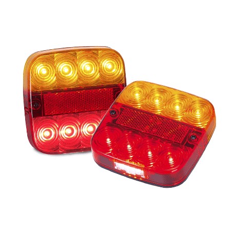 LED Autolamps 99ARM 12-24 Volt Stop / Tail / Indicator and Licence Reflector Com