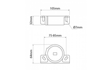 IONNIC BBS92 12-24V Medium Duty Bbs-tek Fixed Volume Alarm