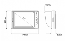 IONNIC BE-856GM 5.6" 2 Camera Input Digital Backeye Elite Monitor