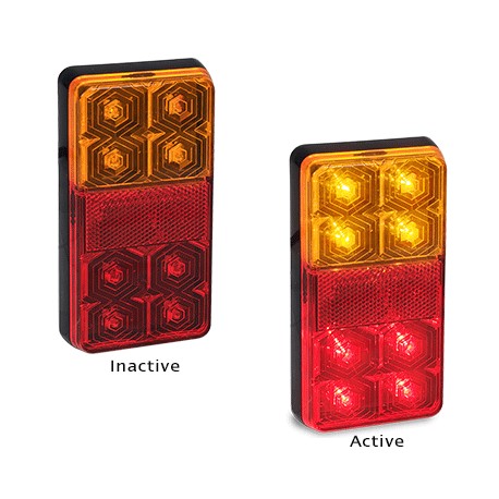 LED Autolamps H155 12 Volt Stop / Tail / Indicator and Reflector Combination Lam