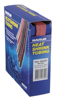 56638/10 Narva Red Heatshrink Tubing Dispensers - 9.5mm
