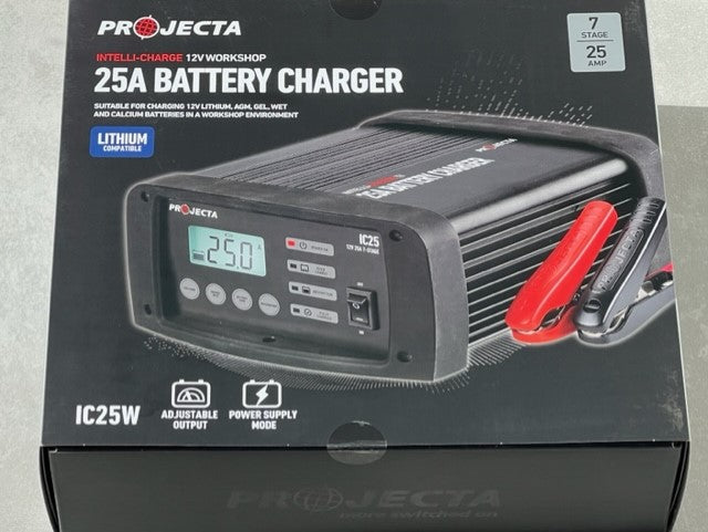 Projecta 12V Automatic Workshop 25 Amp 7 Stage Battery Charger IC25W