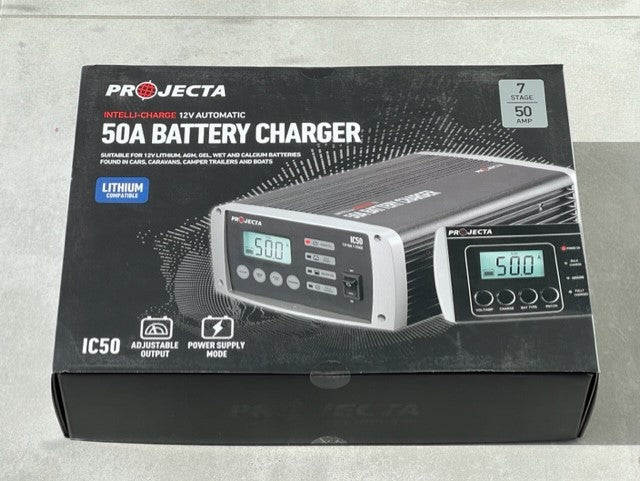 Projecta 12V Automatic 50 Amp 7 Stage Battery Charger Multi Chemistry Lithium IC