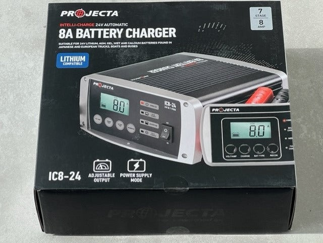 Projecta 24V Automatic 8 Amp 7 Stage Battery Charger Multi Chemistry Lithium IC8