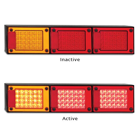 LED Autolamps J3BARRMB 12-24 Volt Stop / Tail / Indicator and Reflector Combinat