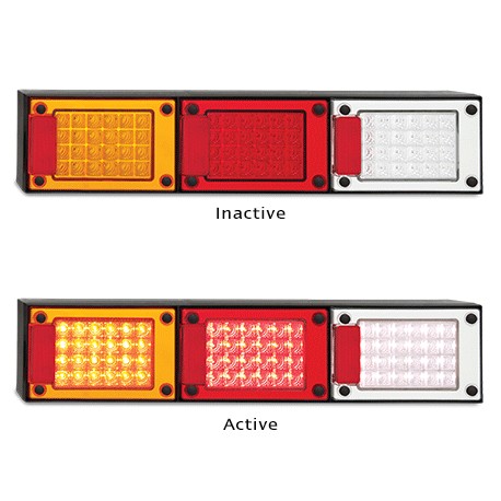 LED Autolamps J3BARWM 12-24 Volt Stop / Tail / Indicator and Reverse Reflector C