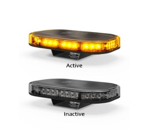 LED Autolamps Emergency Minibar Amber (Clear Lens) Bolt Mount - LB246ATM