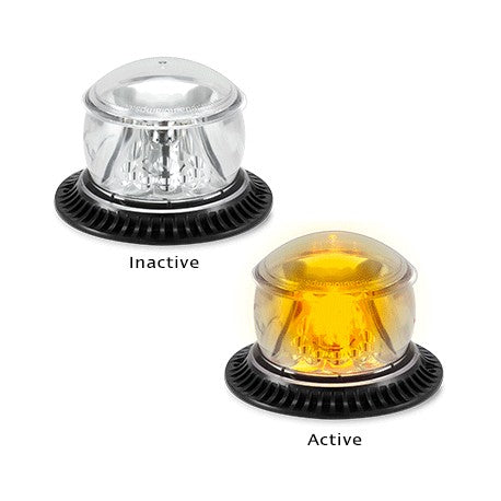LED Autolamps MB12AMCE 10-110 Volt Amber Mini Strobe Beacon