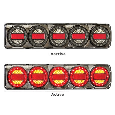 LED Autolamps MaxilampC5XRR 12-24 Volt Stop / Tail / Indicator and Reflector Com