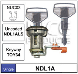 Single Door Lock - Camry Corolla Cressida Crown Tercel P/N NDL1A