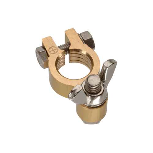 Projecta BT614-P1 Premium Battery Terminal Positive – Forged Brass Wingnut