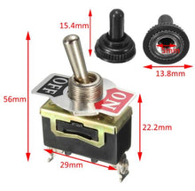 10 x Heavy Duty Metal Toggle Switch - On / Off 12V 15 amp 250 Volt