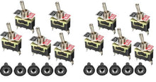 10 x Heavy Duty Metal Toggle Switch - On / Off 12V 15 amp 250 Volt