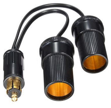 25cm 12V Socket Adapter Hella Plug to Twin Cig Socket Car Cigarette Lighter Conv