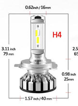 H4 LED Headlight Conversion Kit - 6000K - PAIR - 2 Year Warranty