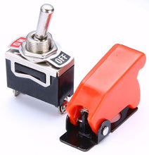 5 x Missile Switch Toggle on / off - Red - 12 Volt 20 Amp - Metal