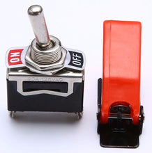 5 x Missile Switch Toggle on / off - Red - 12 Volt 20 Amp - Metal