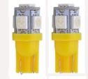 10 x YELLOW T10 W5W LED Bulb 5 SMD LED Super Bright wedge Lights bulbs Lamps 12V