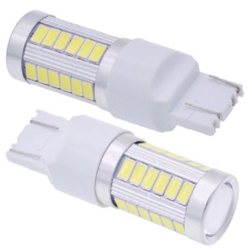 2 x W21/5W T20 7443 Dual Filament Bright LED Stop Brake RED Light Bulb