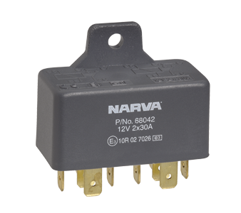 68042 Narva 12 Volt Normal Open Twin Relay 5 / 5 Pin